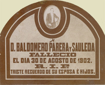 Lápida de Baldomero Parera
